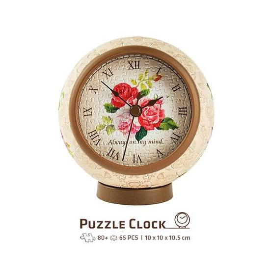 Pintoo 3D-Puzzle „Klassische Rosenuhr“ mit 145 Teilen