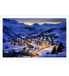 Pintoo Puzzle Wunderschöner Sonnenuntergang im französischen Alp