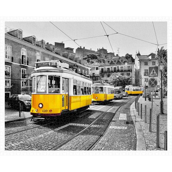 Pintoo Gelbe Straßenbahnen in Lissabon Puzzle 2000 Teile