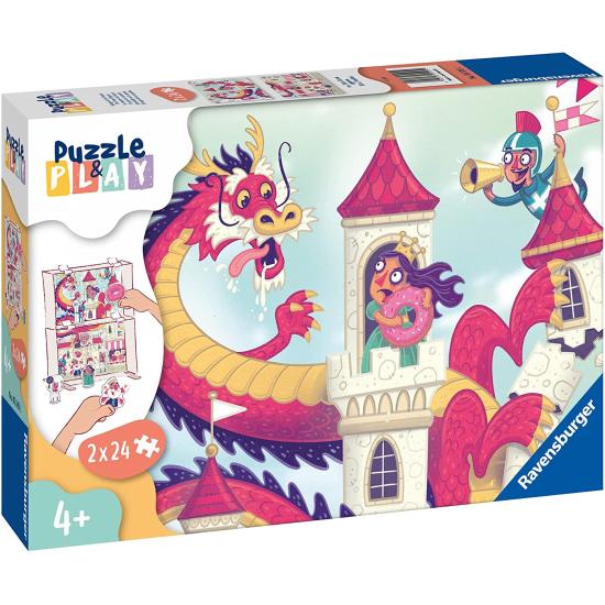 Puzzle-Play Ravensburger Drache und die Donuts 2x24 Teile