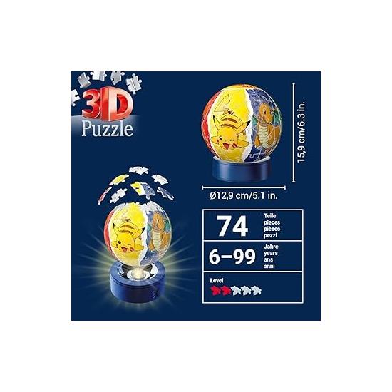 Ravensburger 3D-Puzzle Pokémon NightLight 74 Teile