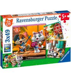 Ravensburger 44 Katzen Puzzle mit 3x49 Teilen