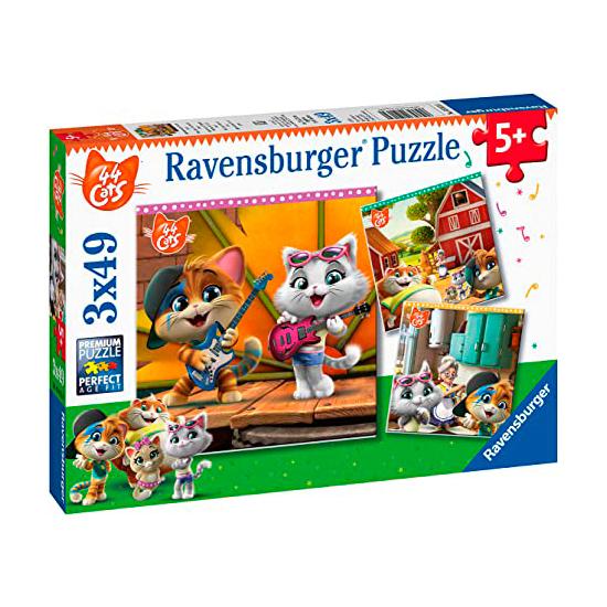 Ravensburger 44 Katzen Puzzle mit 3x49 Teilen