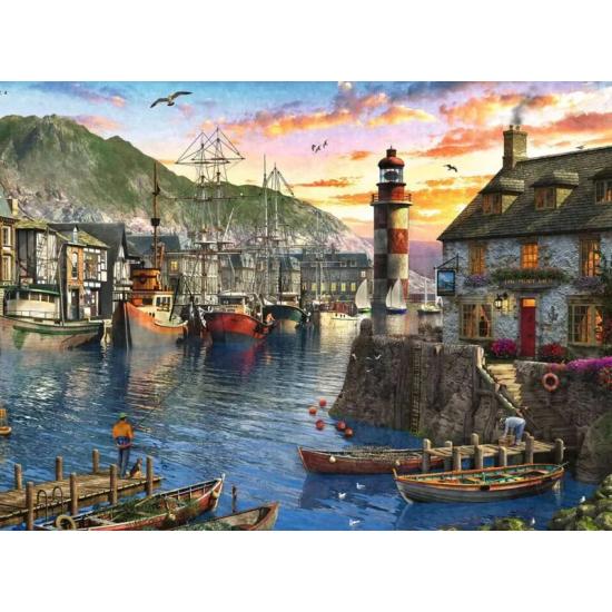 Puzzle Ravensburger Sonnenaufgang Am Hafen 500 Teile