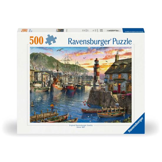 Puzzle Ravensburger Sonnenaufgang Am Hafen 500 Teile