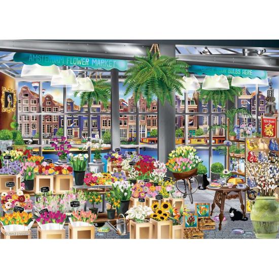 Ravensburger Amsterdamer Blumenmarkt 1000-teiliges Puzzle