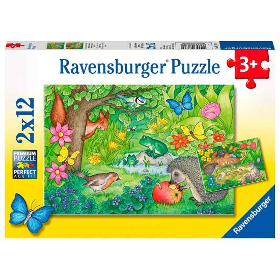 Ravensburger Tiere unseres Gartens Puzzle 2x12 Teile