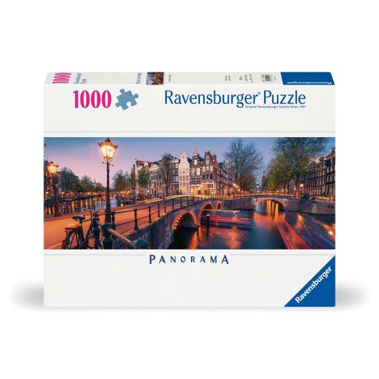Puzzle Ravensburger Pano Sonnenuntergang in Amsterdam 1000 Teile