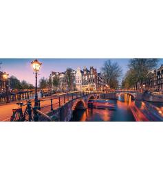 Puzzle Ravensburger Pano Sonnenuntergang in Amsterdam 1000 Teile