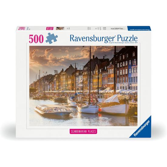 Puzzle Ravensburger Sonnenuntergang in Kopenhagen 500 Teile