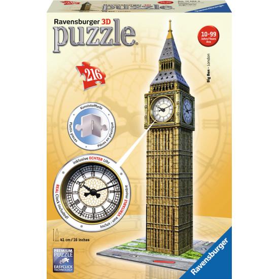 Ravensburger Big Ben 3D-Puzzle mit Uhr, 216 Teile