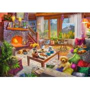 Puzzle Ravensburger Gemütliche Hütte 1000 Teile