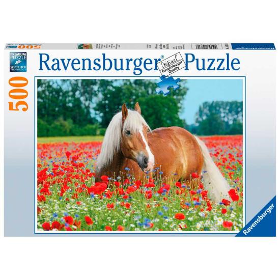 Ravensburger Puzzle Pferd im Mohnfeld mit 500 Teilen