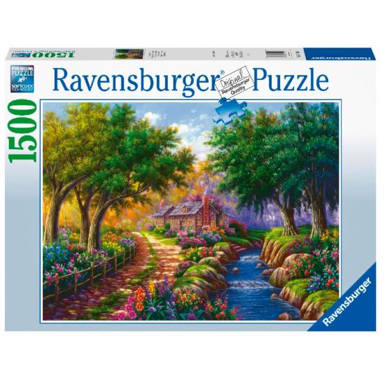 Ravensburger Hütte am Fluss, 1500-teiliges Puzzle
