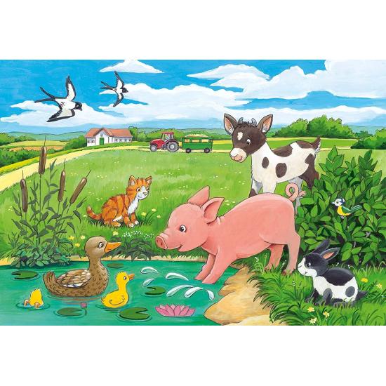 Ravensburger Welpen im Feld-Puzzle 2x12 Teile