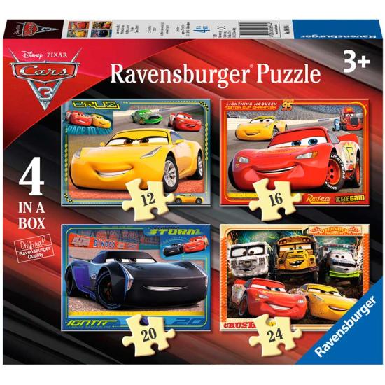 Ravensburger Cars 3 progressives Puzzle mit 12+16+20+24 Teilen