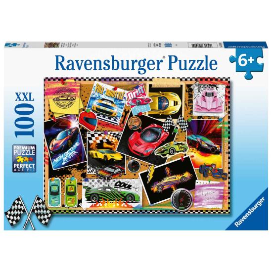 Ravensburger XXL-Autorennen-Poster Puzzle zu 100 Teilen