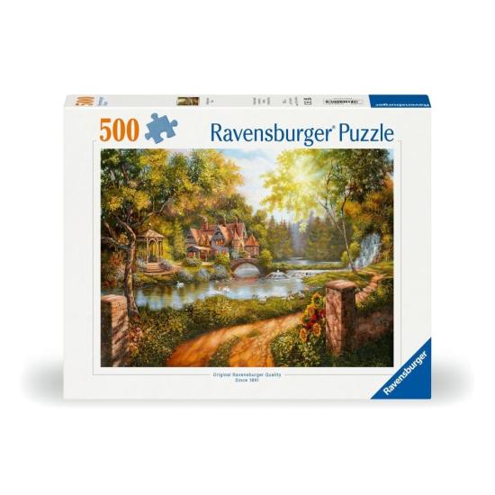 Puzzle Ravensburger Ferienhaus Am Fluss 500 Teile