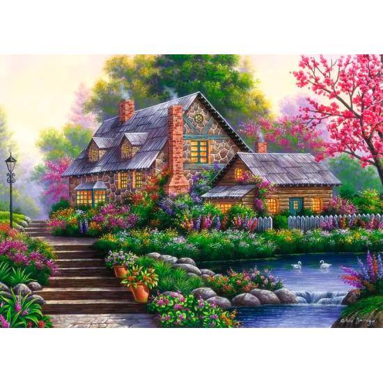 Puzzle Ravensburger Romantisches Cottage 1000 Teile