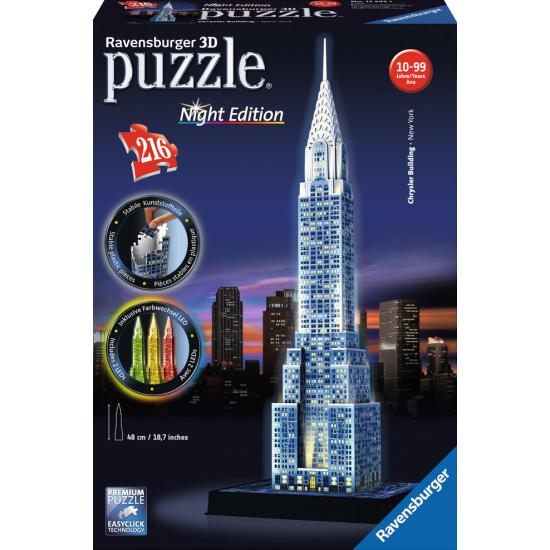 Ravensburger 3D-Puzzle Chrysler Building Night Edition 216 Teile