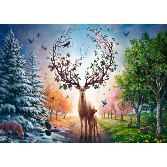 Puzzle Ravensburger Der magische Hirsch und die vier Jahreszeite