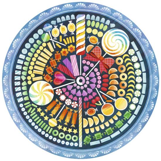 Ravensburger rundes Bonbon-Puzzle 500 Teile