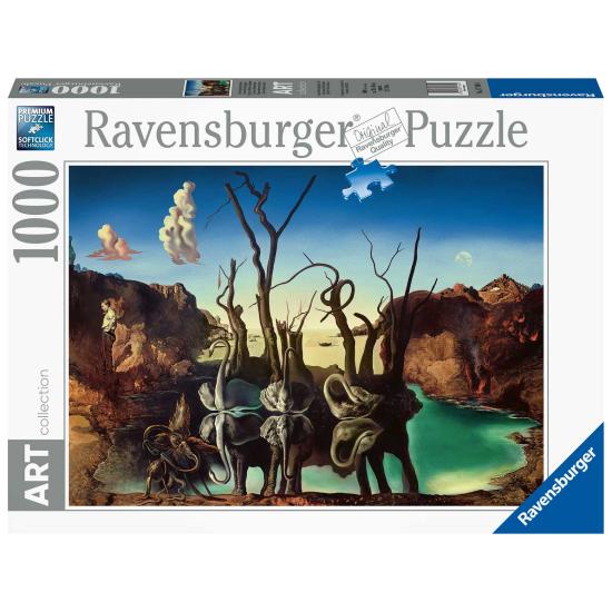 Ravensburger Puzzle Schwäne, die sich wie Elefanten spiegeln 100