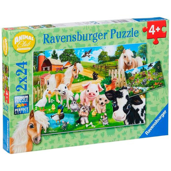 Ravensburger Animal Club Puzzle 2x24 Teile