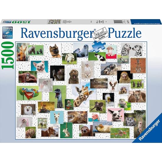 Ravensburger Puzzle-Collage lustiger Tiere mit 1500 Teilen