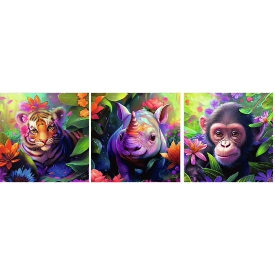 Puzzle Ravensburger Jungle Babies 3x49 Teil