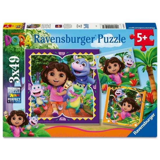 Puzzle Ravensburger Dora mit 3x49 Teilen