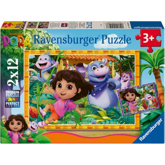 Puzzle Ravensburger Dora The Explorers mit 2x12 Teile Puzzle Ravensburger Dora The Explorers mit 2x12 Teile
