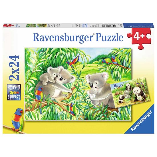 Ravensburger Süße Koalas und Pandas Puzzle 2x24 Teile