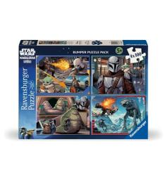 Puzzle Ravensburger Der Mandalorianer Und Grogu 4 x 100 Teile