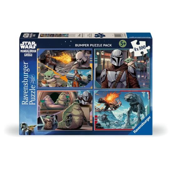 Puzzle Ravensburger Der Mandalorianer Und Grogu 4 x 100 Teile