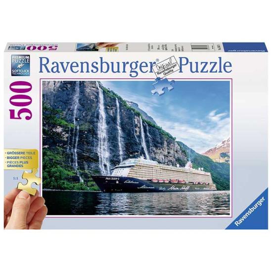 Ravensburger Puzzle Das Mein Schiff 4 im Fjord mit 500 Teilen XX