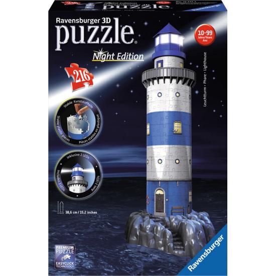 Ravensburger Puzzle The New Lighthouse 3D Night Edition 3D 216 T