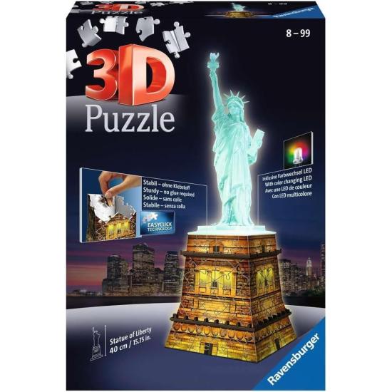 Ravensburger Freiheitsstatue Night Edition 3D-Puzzle 108