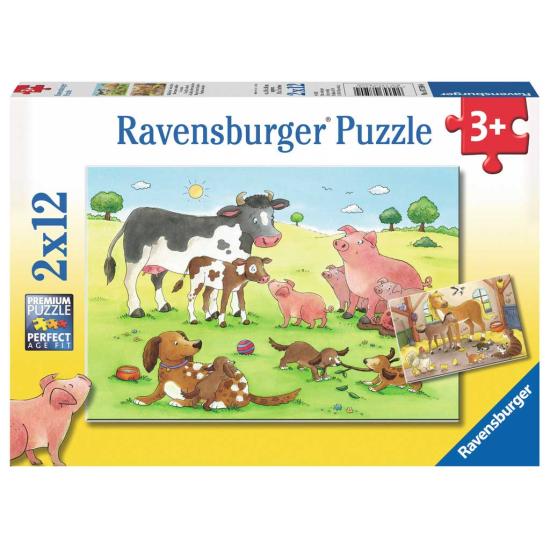 Ravensburger Tierfamilien Puzzle 2x12 Teile