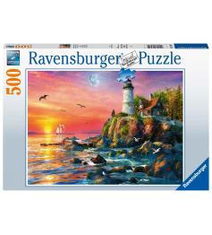 Ravensburger Leuchtturm in der Abenddämmerung Puzzle 500 Teile