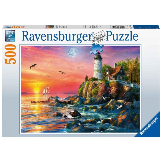Ravensburger Leuchtturm in der Abenddämmerung Puzzle 500 Teile Ravensburger Leuchtturm in der Abenddämmerung Puzzle 500 Teile