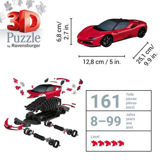 Puzzle Ravensburger Ferrari SF90 3D 108 Teile