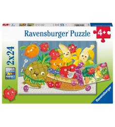 Ravensburger Happy Fruits and Gemüse Puzzle 2x24 Teile