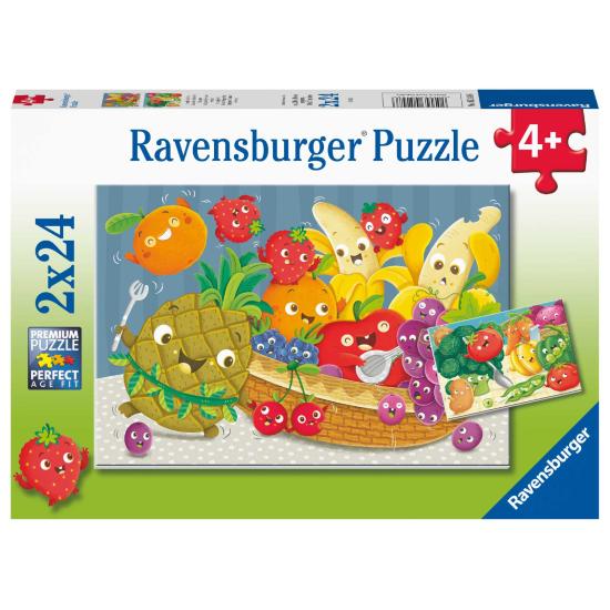 Ravensburger Happy Fruits and Gemüse Puzzle 2x24 Teile