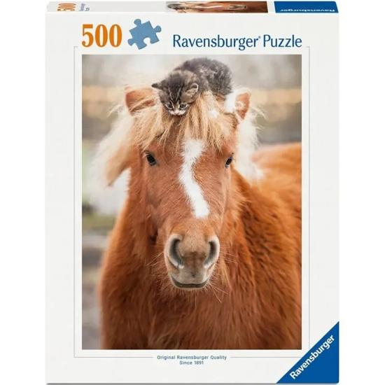Puzzle Ravensburger Kleines Kätzchen Reiter 500 Teile