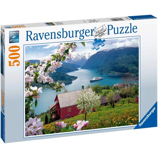 Ravensburger 500-teiliges Puzzle „Skandinavische Idylle“.