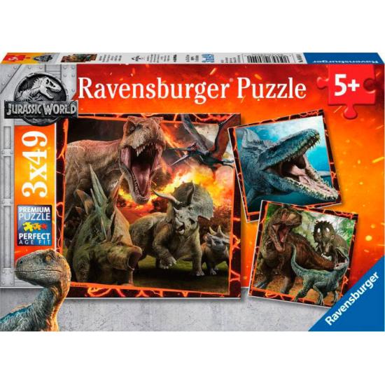 Ravensburger Jurassic World Puzzle, 3x49 Teile