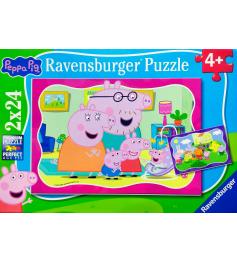 Puzzle Ravensburger Peppa Pigs Schwester mit 2x24 Teilen