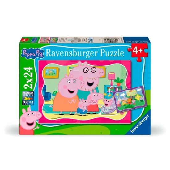 Puzzle Ravensburger Peppa Pigs Schwester mit 2x24 Teilen