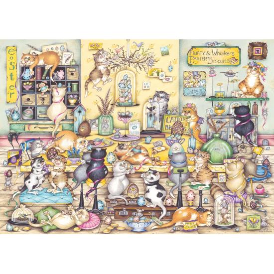 Ravensburger Puzzle Die verrückten Katzen Ostern 1000 Teile